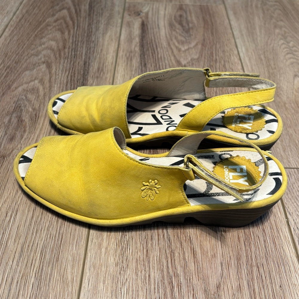 Yellow London fly sandals
